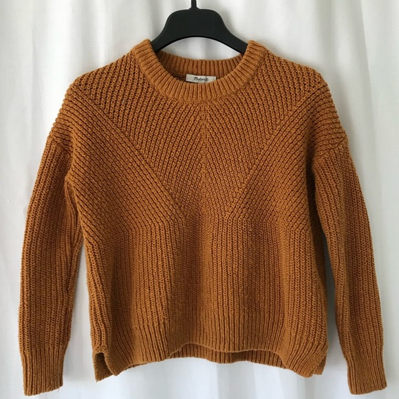 Madewell Sweaters - Madewell Joslin Chunky Crop Pullover Sweater Size XXS golden harvest